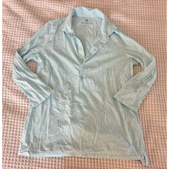 Renwick Quarter Sleeve Striped Polo - Picture 1 of 2